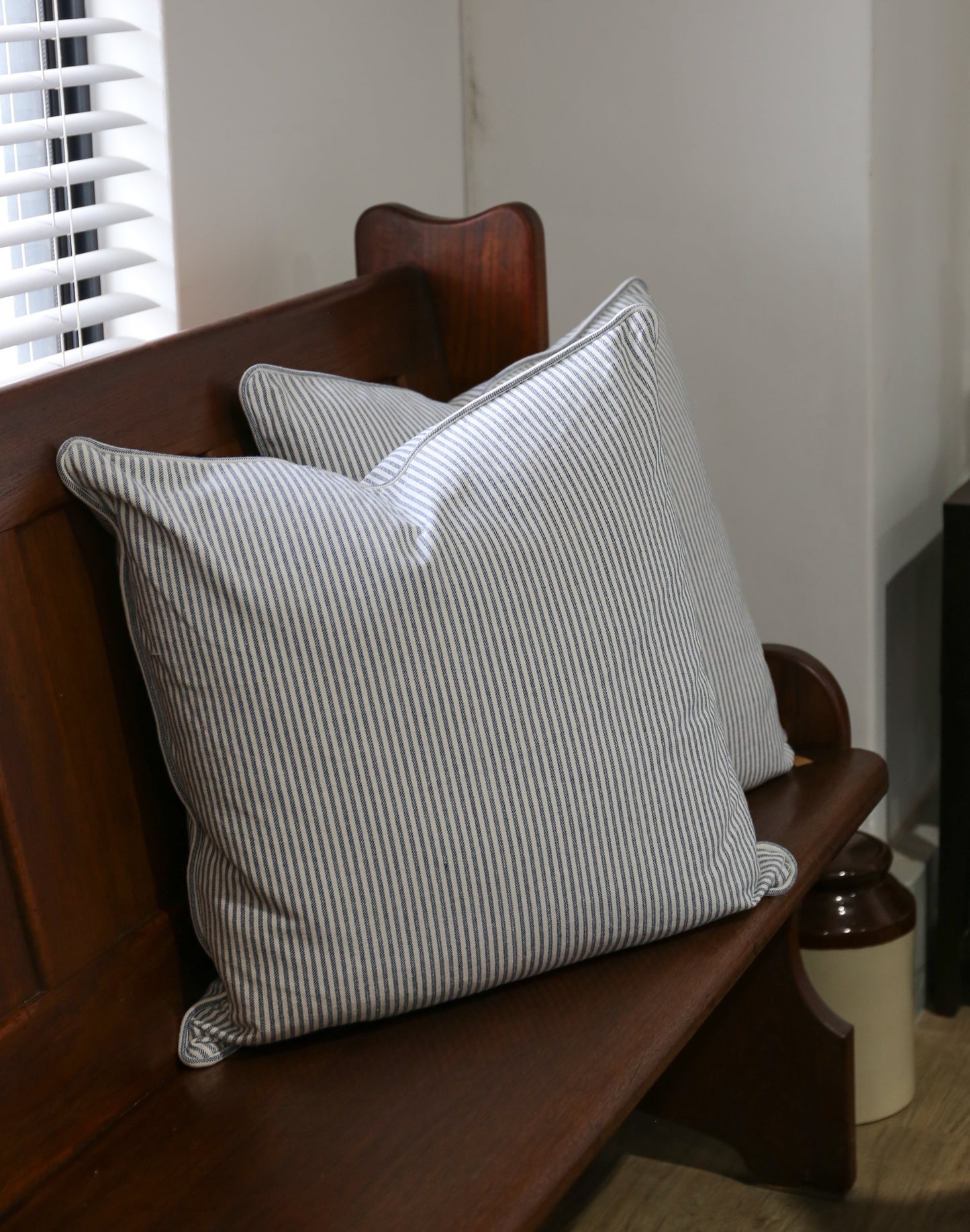 Navy Pin Stripe Scatter Cushion