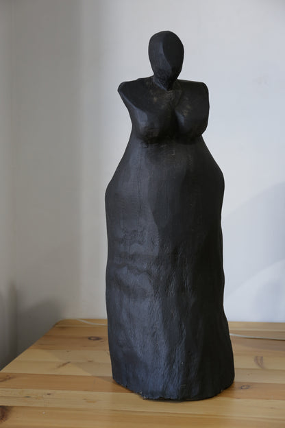 Black Wood Carved Bust