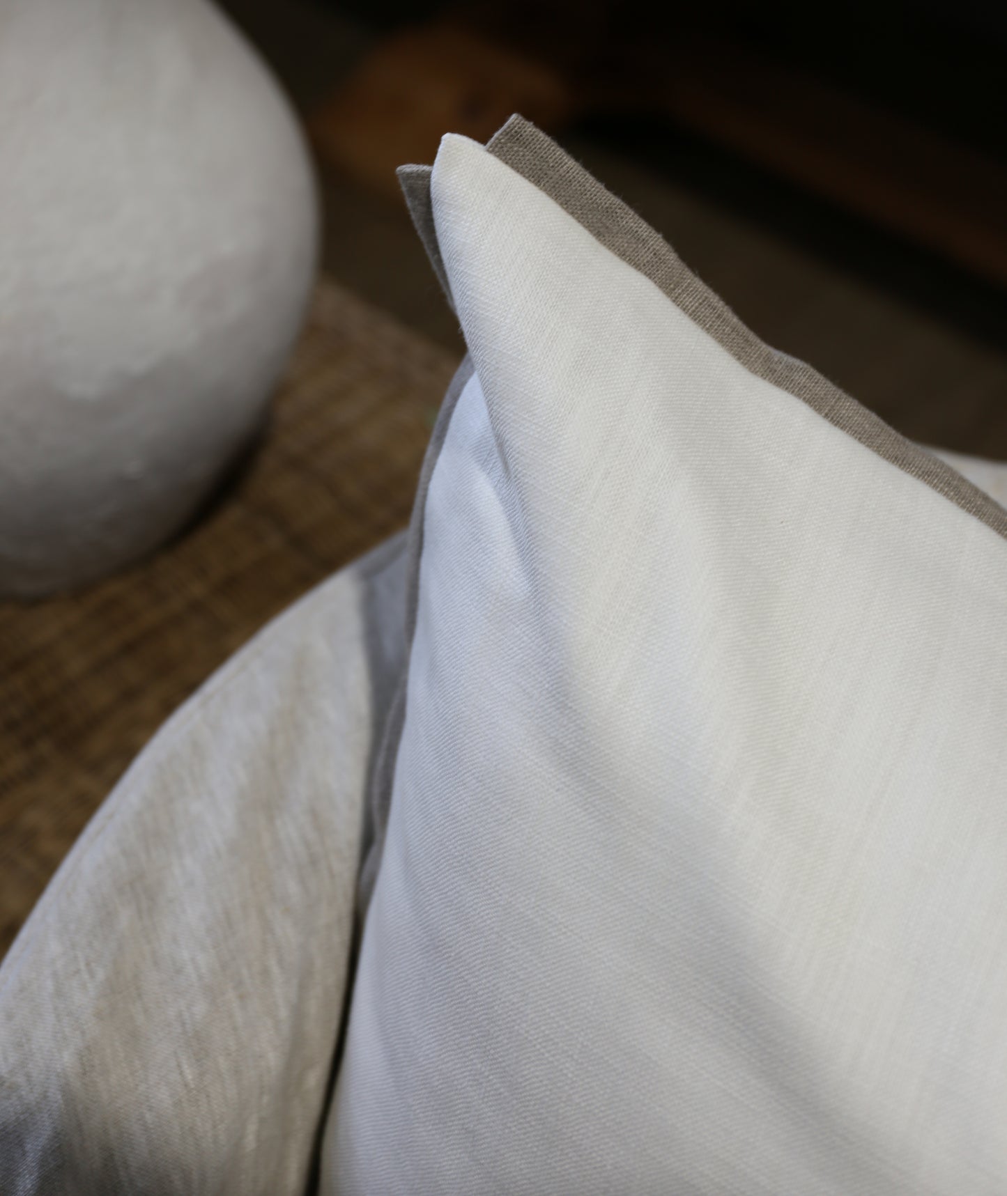 White Linen Scatter Cushion